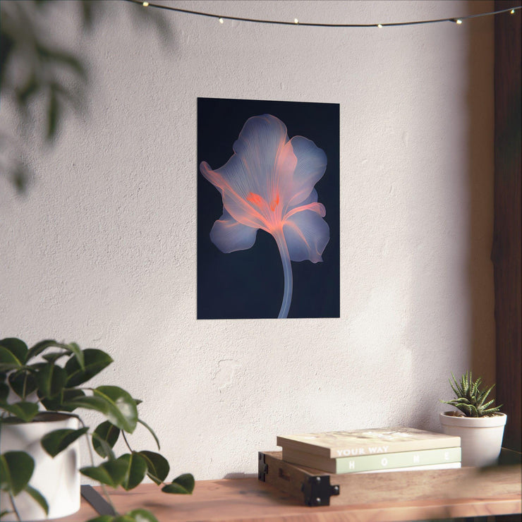 X-Ray Flower Motion Blur Matte Vertical Posters, Photography Print Wall Art Home Decor, Hal Eastman Style, Vibrant Colors, Soft Lights