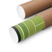 Tennis Court Poster rolled and packaged in eco-friendly tube for easy shipping and display